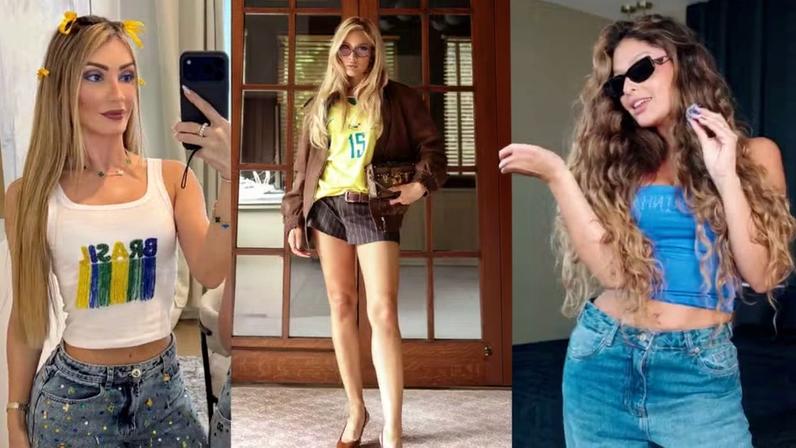 Esposas e namoradas de jogadores da Seleção exibem visuais para o jogo
