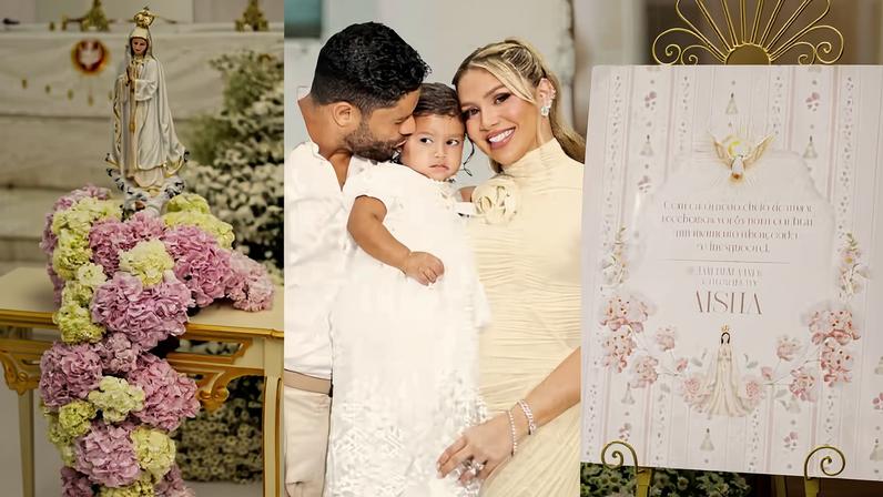 Hulk e Camila Ângelo batizam caçula em cerimônia com coral, esquema de segurança e almoço no Jardim Botânico — Foto: Davi Nascimento