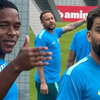 Clima descontraído na seleção com Endrick, Neymar e Paquetá em cena