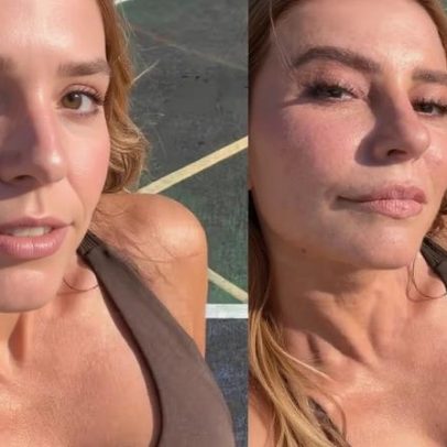 Paolla Oliveira posta selfie ao ar livre e mostra abdômen