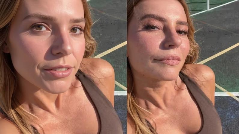Paolla Oliveira posta selfie ao ar livre e mostra abdômen