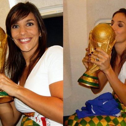Ivete Sangalo resgata fotos com taça da Copa e manda recado para a Seleção
