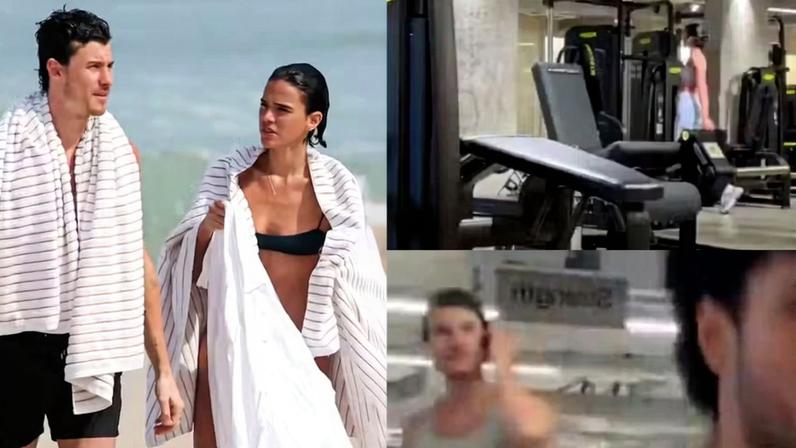 Bruna Marquezine e Shawn Mendes treinam juntos em academia no Rio de Janeiro