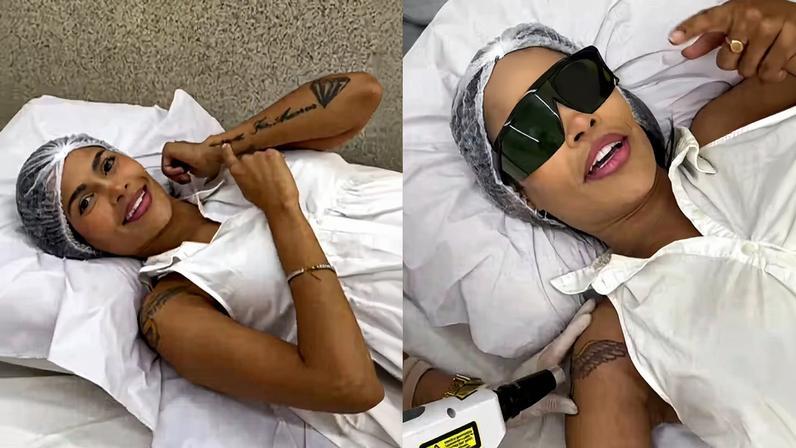 Ex-BBB Flay inicia remoção de tatuagens — Foto: Reprodução/ Instagram