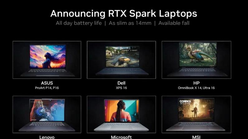 Asus ProArt P14 and P16, Dell XPS 16, HP OmniBook X14 and Ultra 16, Lenovo Yoga Pro 9N, Microsoft Surface Laptop Ultra, MSI Prestige N16 Flip AI.