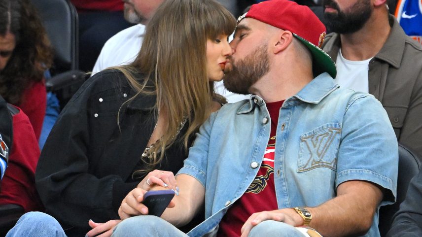 Taylor Swift and Travis Kelce — seen here at the Knicks game against the Cavaliers in Cleveland on May 23 — are getting ready to say “I do” in Midtown Manhattan.
