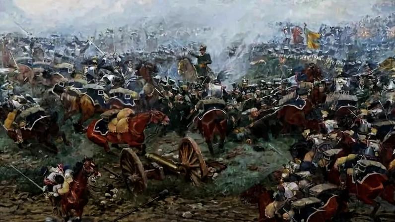Panorama da Batalha de Waterloo, pintura de Louis Dumoulin, 1912. (Wikimedia Commons/Reprodução)