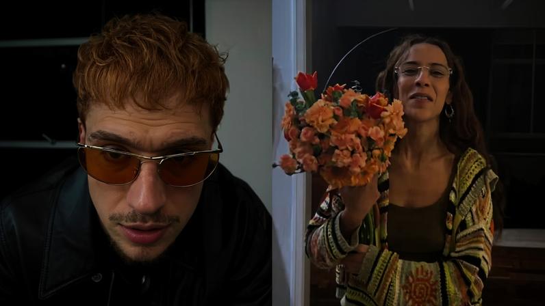 Juliano Floss mostra reação de Marina Sena após mudar a cor do cabelo; vídeo — Foto: Reprodução/Instagram