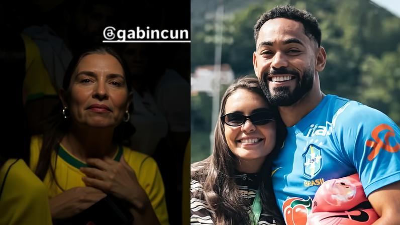 Vídeo: mulher de Matheus Cunha se emociona após jogador marcar dois contra o Haiti — Foto: Reprodução/Instagram