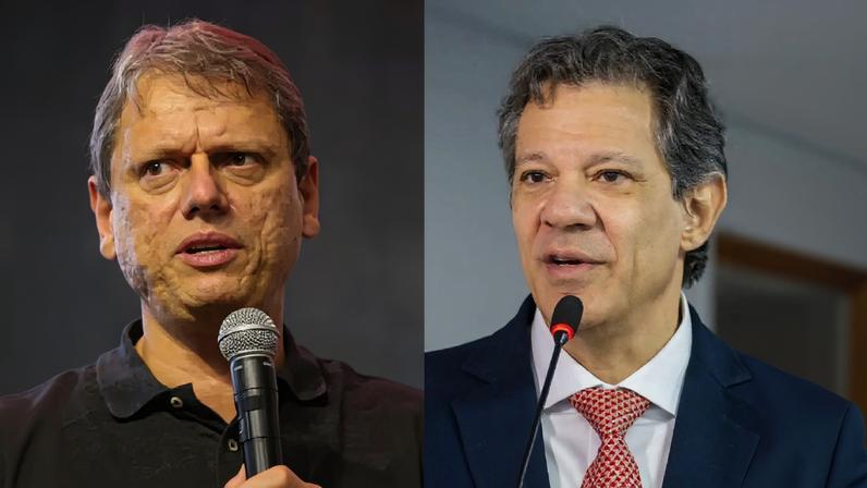 Pesquisa aponta Tarcísio à frente de Haddad em São Paulo; ganhando no 2° turno