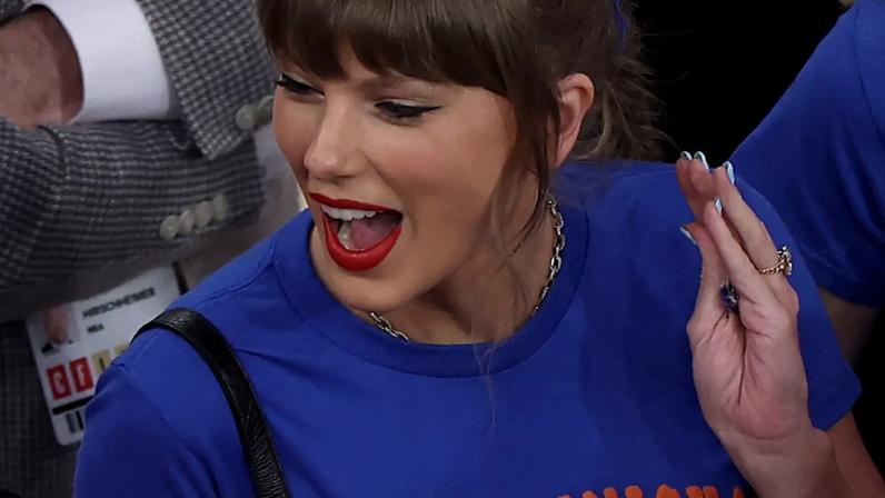 Taylor Swift e irmãs Haim usam camisetas Stevie Knicks no jogo final dos Knicks
