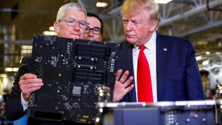 Trump afirma que Apple produzirá chips nos EUA com apoio da Intel