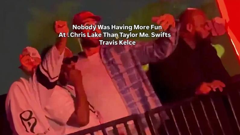 Travis Kelce was spotted partying at the Chris Lake concert on Friday night in Los Angeles (as pictured here).