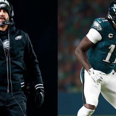 Sirianni celebra boa fase dos Eagles com A.J. Brown e grupo de WR