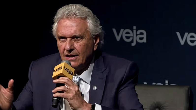 O pré-candidato à Presidência da República, Ronaldo Caiado (PSD), no evento VEJA Fórum Rumos do Brasil — Foto: Reprodução/YouTube