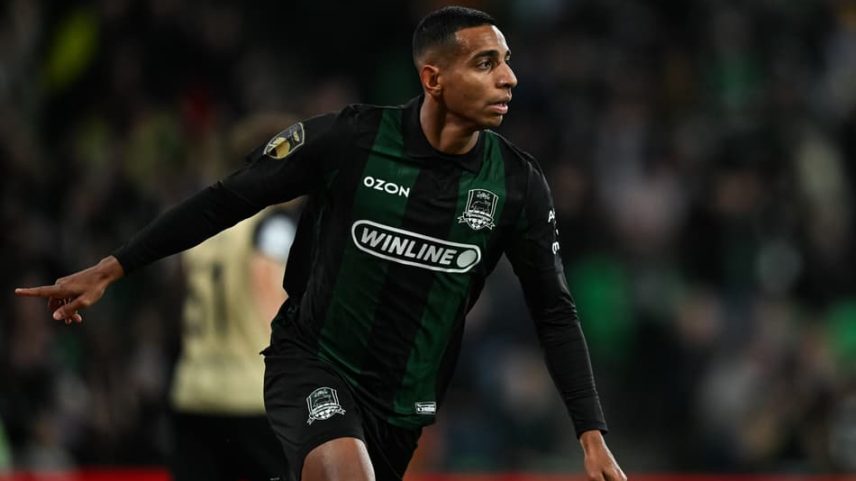 Victor Sá comemora gol pelo Krasnodar (Foto: Divulgação/Krasnodar)