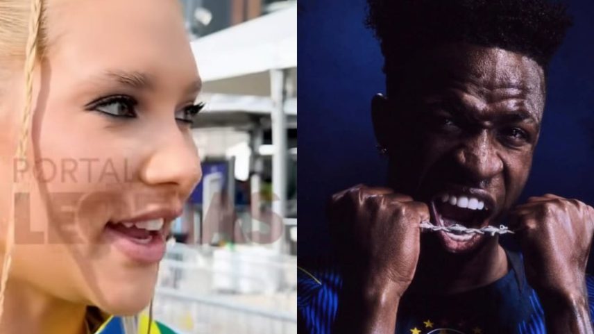 Virginia Fonseca é questionada sobre Vini Jr ao chegar para o jogo
