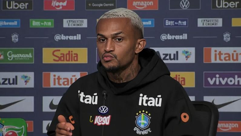 Weslwy - Coletiva - Copa do Mundo - Seleção Brasileira — Foto: Reprodução
