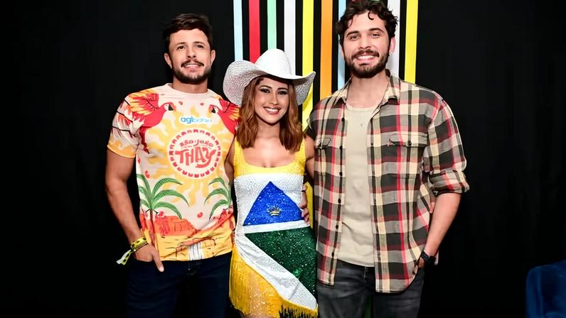 Thaynara OG reencontra Gustavo Mioto antes de show no São João da Thay