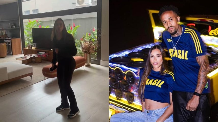 Éder Militão assusta Tainá; ela rebate: vai assustar a grávida?