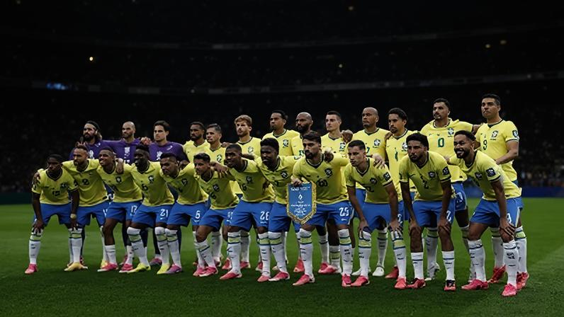 Seleção Brasileira antes da partida contra o Japão