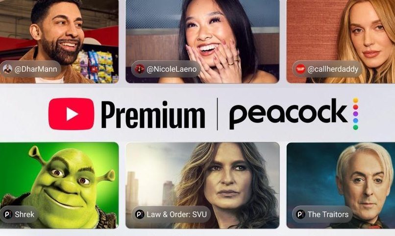 YouTube Premium incluirá Peacock a partir do próximo ano