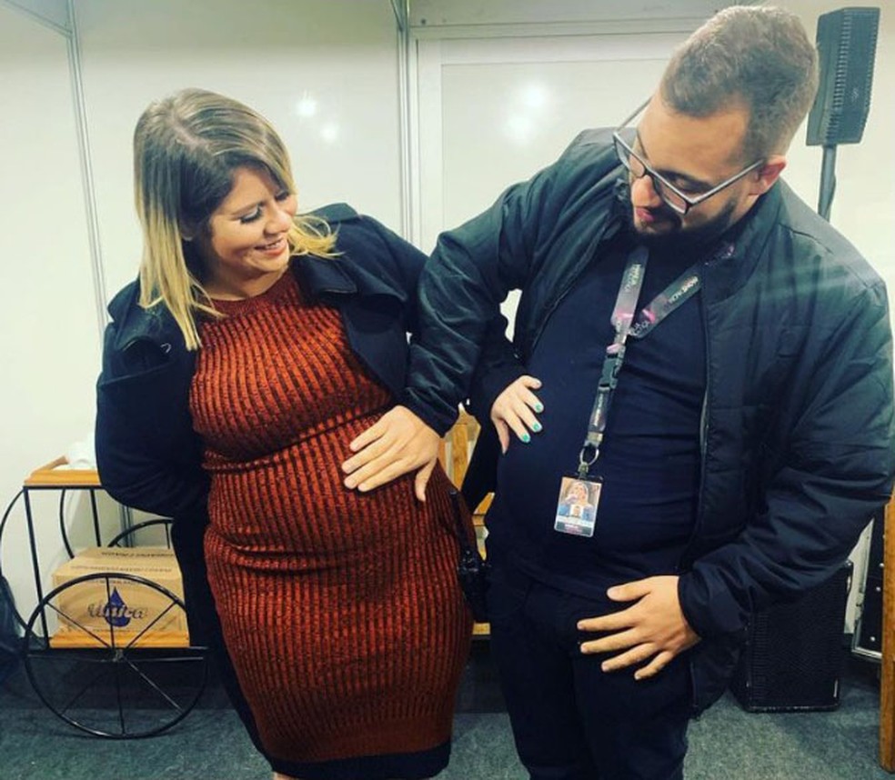 Marília Mendonça e Henrique Ribeiro, quando a cantora estava grávida do bebê Léo (Foto: Reprodução/Redes Sociais)