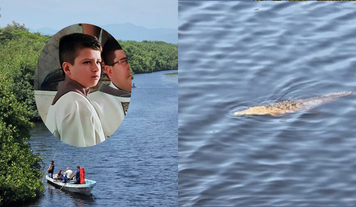 Menino de 14 anos é morto por crocodilos após cair em canal no México Andrés Alejandro Santana Hernández foi morto na sexta-feira (18) (Foto: Reprodução)
