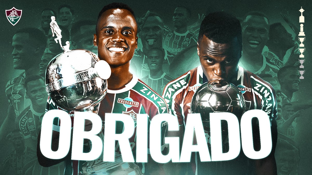 Fluminense se despede de Jhon Arias, vendido ao Wolverhampton (Foto: Divulgação/Fluminense)