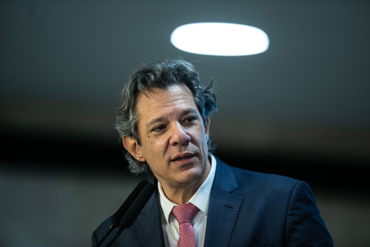 Ministro da Fazenda, Fernando Haddad no Palácio do Planalto (Foto: Brenno Carvalho / Agência O Globo)