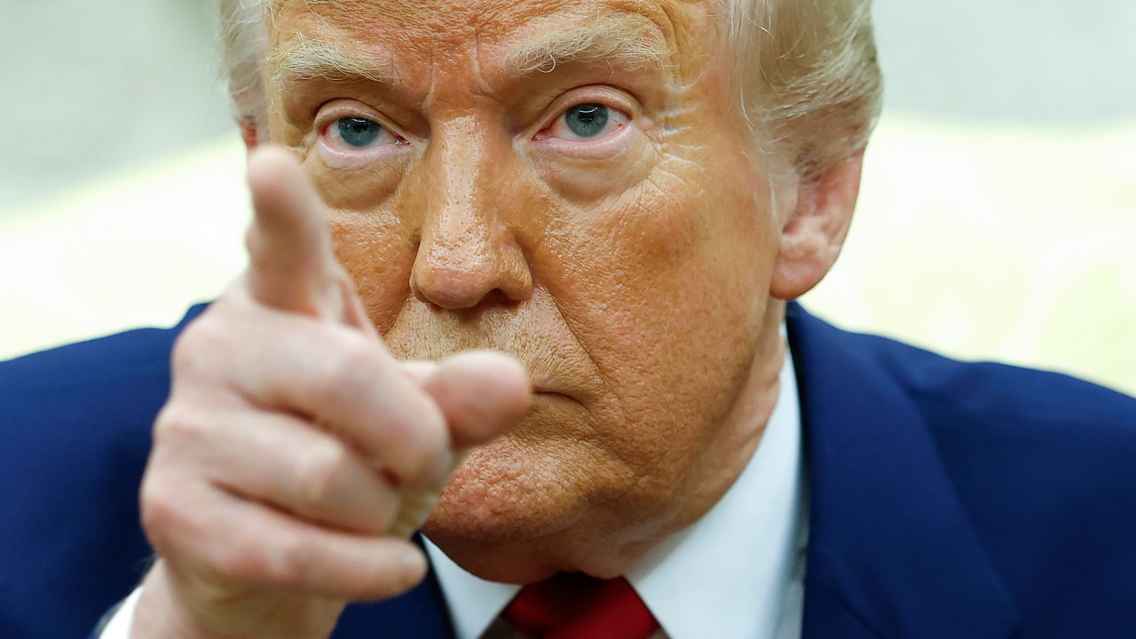Donald Trump, presidente dos Estados Unidos. 07/04/2025 (Foto: Kevin Dietsch/Getty Images)