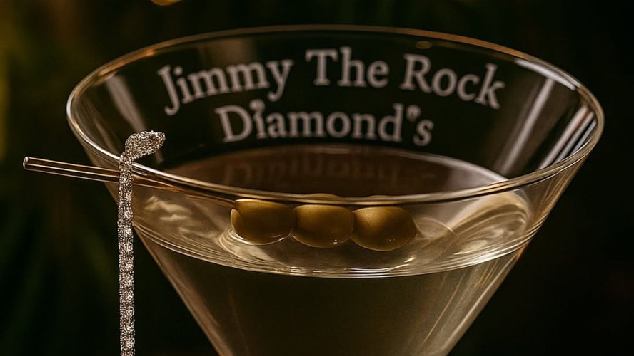 Martini de 8 mil dólares é servido com colar de diamantes em taça gigante Martini de 8 mil dólares é servido com colar de diamantes em taça gigante