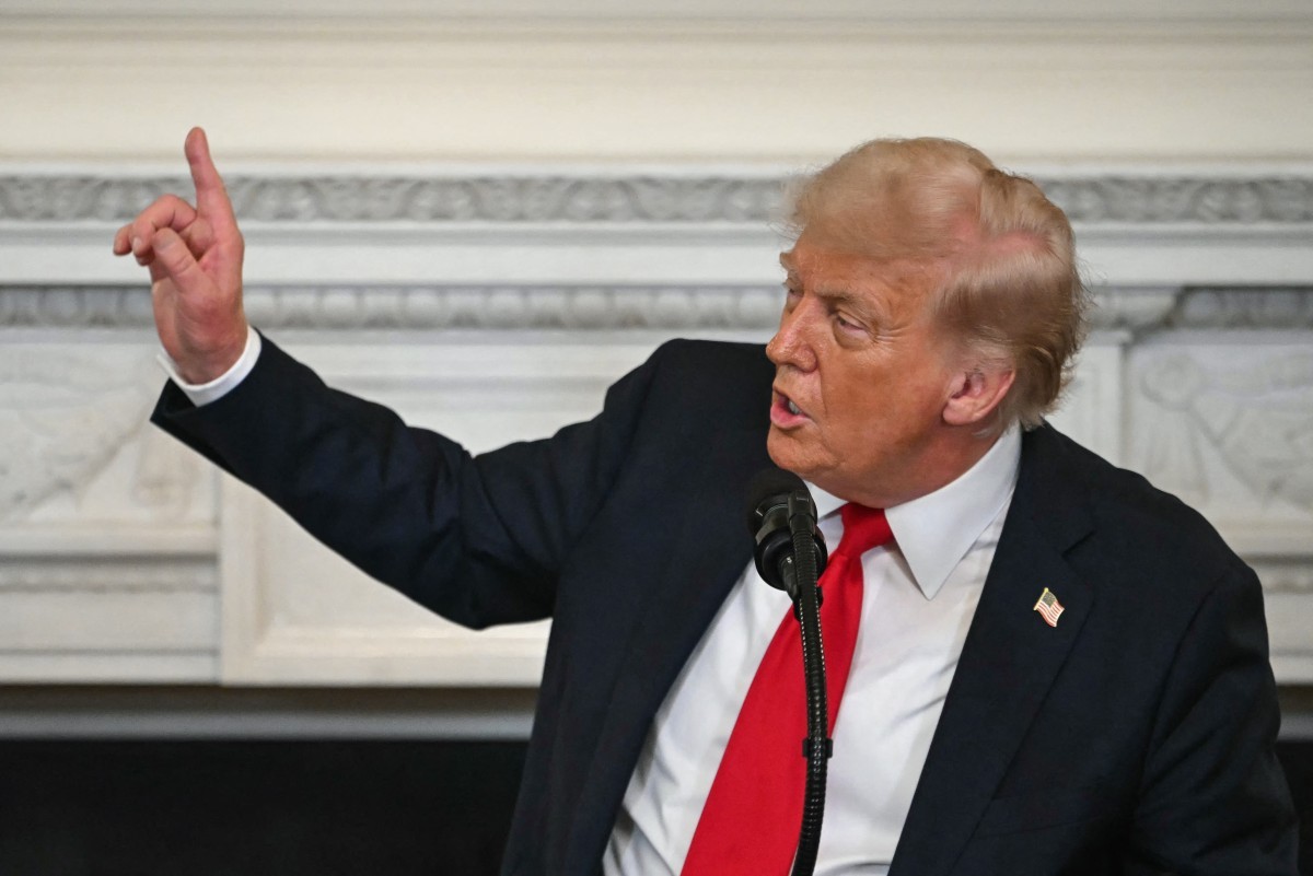 Donald Trump, presidente dos Estados Unidos, na Casa Branca — Foto: ANDREW CABALLERO-REYNOLDS / AFP
