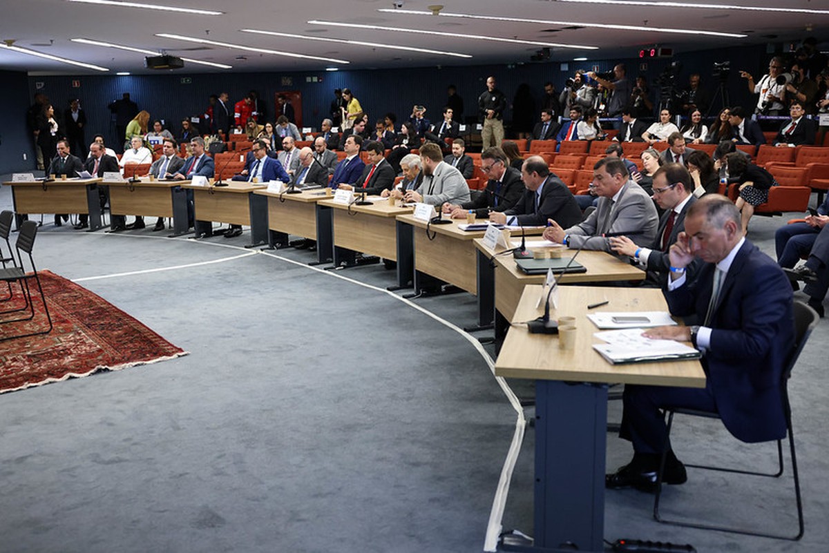 Réus da trama golpista durante interrogatório no STF (Foto: Gustavo Moreno/STF/09-06-2025)