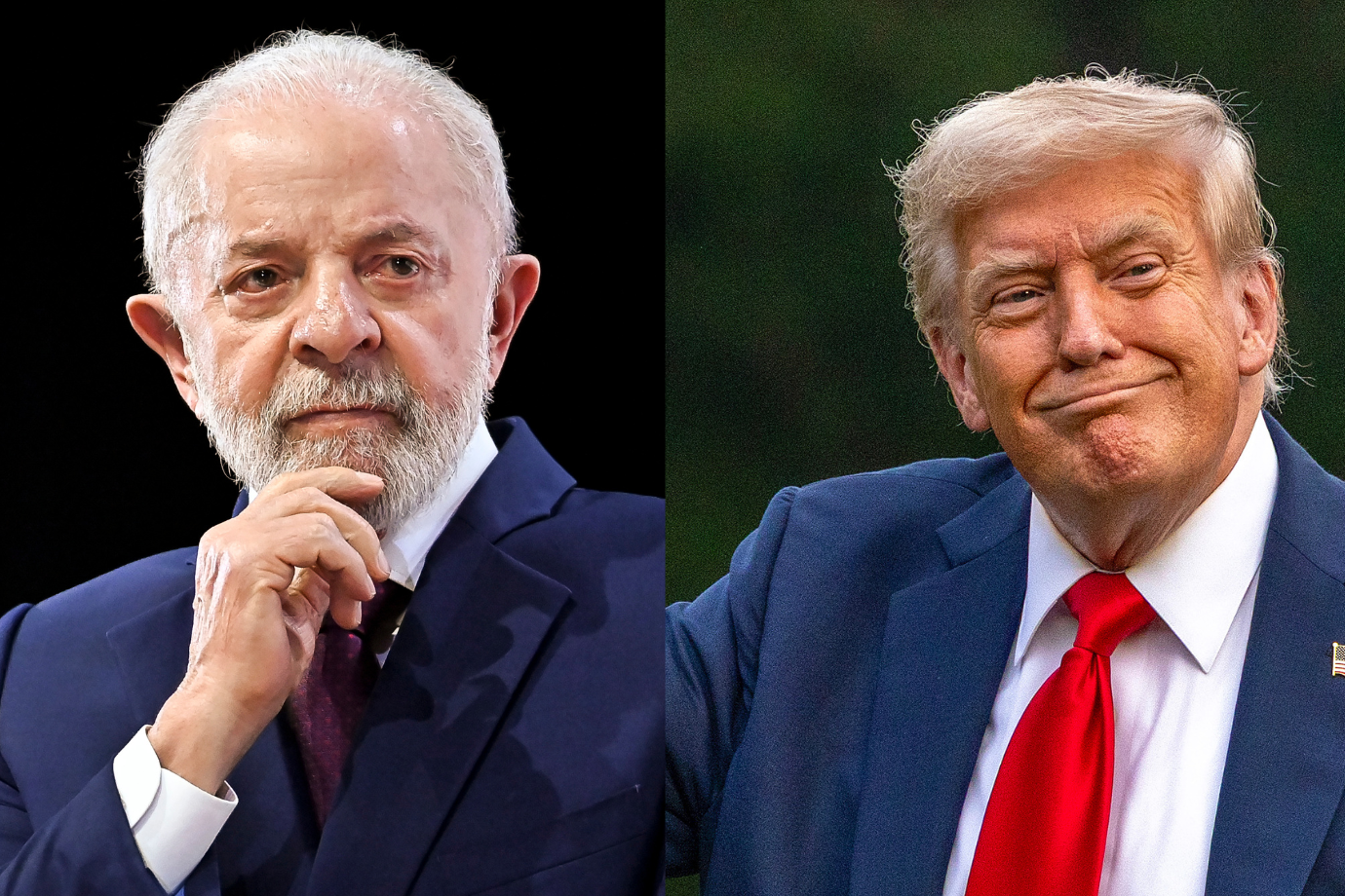 Brasileiros consideram injustificadas tarifas de Trump, revela pesquisa recente Trump e Lula: brasileiros apoiam decisão do presidente em relação às tarifas do americano (Foto: Getty Images)