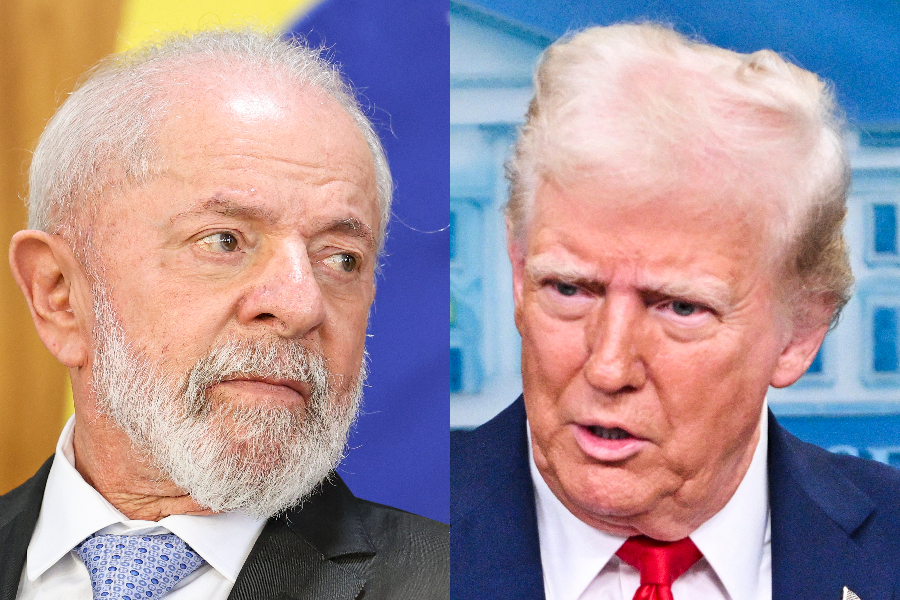Metade dos eleitores brasileiros ignora Trump ao decidir seu voto O presidente do Brasil, Luiz Inácio Lula da Silva, e o dos Estados Unidos, Donald Trump (Foto: Marcelo Camargo/Agência Brasil/Roberto Schmidt/AFP)